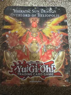 400+ YU-GI-OH Card lot ****RANDOM**** W/ Hieratic Sun Dragon Tin (used) - Image 1
