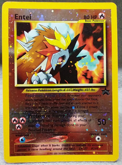 Pokemon TCG Entei WoTC Black Star Promo #34 Reverse Holo Card #Feb1 - Image 1