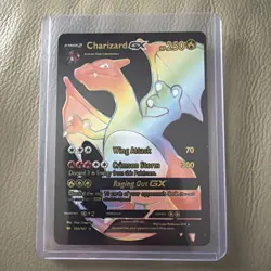 Pokemon Card TCG Charizard GX 150/147 Rainbow Secret Rare Burning - Image 3