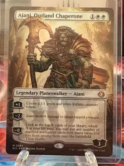 Ajani, Outland Chaperone MINT Borderless 284 Lorwyn Eclipsed ECL MTG Foil🔥 - Image 1