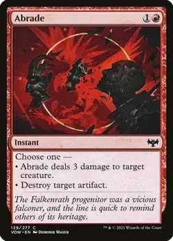 1x Abrade NM Eng MTG - Crimson Vow - Image 1