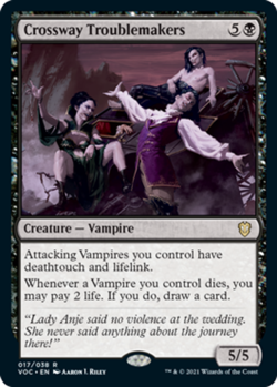 Crossway Troublemakers - Commander: Innistrad: Crimson Vow #017/038 MTG Magic Th - Image 1