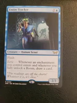 Entity Tracker Duskmourn: House of Horror #53 MTG Magic Blue Rare LP - Image 1