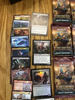 21 MTG LOTR Tales of Middle-earth Draft Booster Pack Sealed + Extra Singles - Image 3