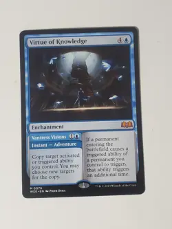 MTG: Virtue of Knowledge - Wilds of Eldraine (WOE) Mythic - #76 - Enchantment - Image 1