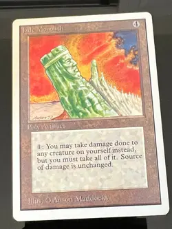 Magic the Gathering MTG Unlimited Jade Monolith NM/LP (Beta Bob) - Image 1