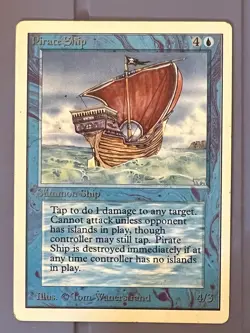 Magic the Gathering MTG Unlimited Pirate Ship LP (Beta Bob) - Image 1