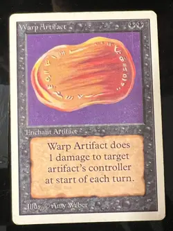 Magic the Gathering MTG Unlimited Warp Artifact LP (Beta Bob) - Image 1