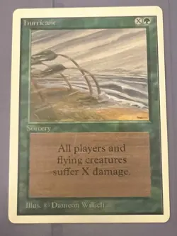 Magic the Gathering MTG Unlimited Hurricane NM- (Beta Bob) - Image 1