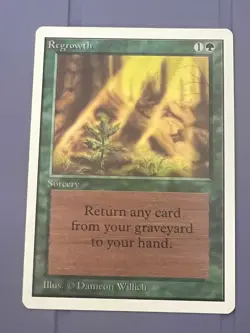 Magic the Gathering MTG Unlimited Regrowth NM- (Beta Bob) - Image 1