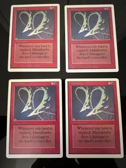 Magic the Gathering MTG Unlimited Manabarbs NM Playset (4) (Beta Bob) - Image 1