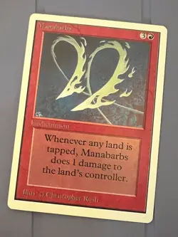 Magic the Gathering MTG Unlimited Manabarbs NM Playset (4) (Beta Bob) - Image 2