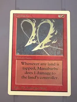 Magic the Gathering MTG Unlimited Manabarbs NM Playset (4) (Beta Bob) - Image 4