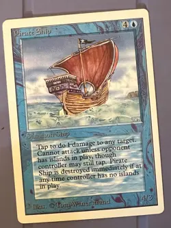 Magic the Gathering MTG Unlimited Pirate Ship LP+ (Beta Bob) - Image 1