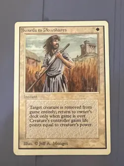 Magic the Gathering MTG Unlimited Swords to Plowshares LP Playset (4) (Beta Bob) - Image 4