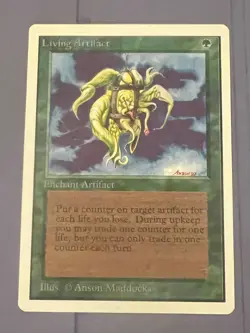 Magic the Gathering MTG Unlimited Living Artifact NM (Beta Bob) - Image 1