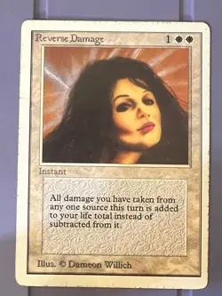 Magic the Gathering MTG Unlimited Reverse Damage LP (Beta Bob) - Image 1