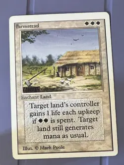 Magic the Gathering MTG Unlimited Farmstead LP (Beta Bob) - Image 1