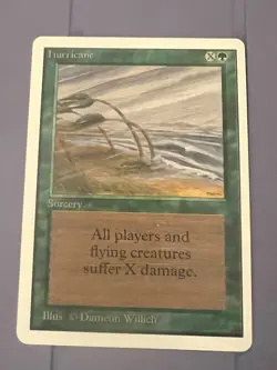 Magic the Gathering MTG Unlimited Hurricane NM (Beta Bob) - Image 1