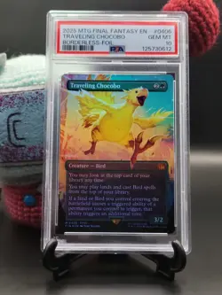 Traveling Chocobo (Borderless Foil) - #406 - Final Fantasy - PSA 10 - Image 1