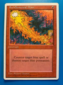 MTG 1x Red Elemental Blast Core Set 4th Edition OLD SCHOOL Magic Gathering x1 MP - Image 1