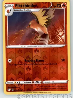 2020 pokemon Darkness Ablaze reverse holo Fletchinder 31/189 - Image 1