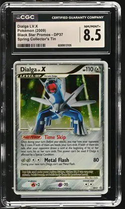 CGC 8.5 Dialga LV.X 2009 Black Star Promos DP37 Holo SWIRL Pokemon Card - Image 1
