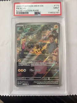 2023 POKEMON MEW EN-151 ILLUSTRATION RARE #173 PIKACHU PSA 9 - Image 4