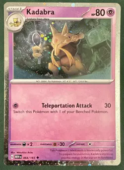 Pokemon TCG Kadabra Scarlet & Violet 151 064/165 Cosmos Holo Promo NM - Image 1
