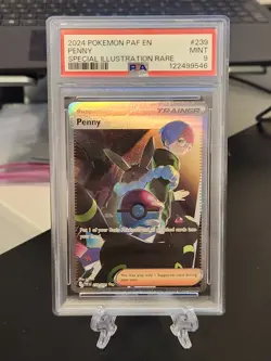 PSA 9 Pokemon 2024 Scarlet & Violet Paldean Fates Penny SIR 239/091 *Mint - Image 1