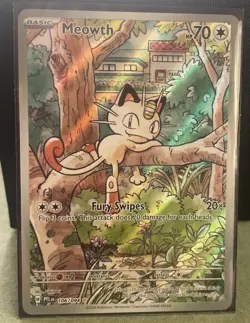 ⭐Meowth 106/094⭐ Phantasmal Flames Holo Full Art Pokemon - Image 1
