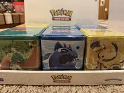 Factory Sealed 2022 Pokemon TCG Stacking Tins Display Lightning / Grass / Water - Image 2
