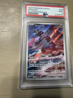 Pokemon Groudon IR Paradox Rift PSA 9 - Image 1