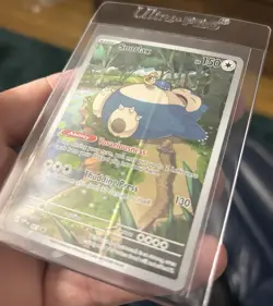 Pokemon TCG Snorlax 151 Promo Card Pinched Layer Error Otherwise Near Mint - Image 3
