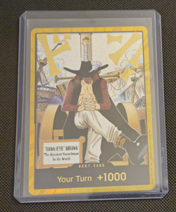 OP14 Gold DON!! Card Dracule Mihawk The Azure Seas Seven One Piece CCG ENGLISH - Image 1