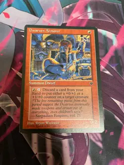 MTG - DWARVEN ARMORER - FALLEN EMPIRES - LP - Image 1