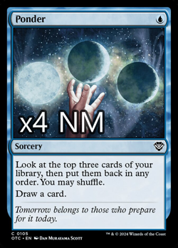 4x Ponder NM - MTG Commander OTJ - Image 1