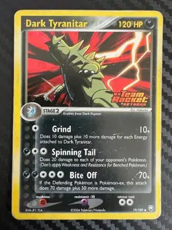Pokemon TCG Dark Tyranitar Reverse Holo 19/109 EX Team Rocket Returns HP - Image 1