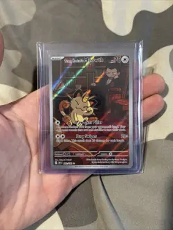 Pokemon TCG Team Rocket's Meowth Destined Rivals 203/182 Fresh/Nm Condition - Image 1