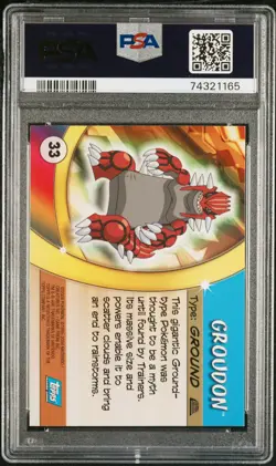 2004 Pokemon Topps Advanced Challenge Groudon #33 Non Foil PSA 10 *POP 27* - Image 2