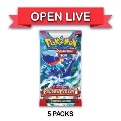 Open Live 5 Packs X Pokemon TCG Paldea Evolved Loose Booster Pack English - Image 1