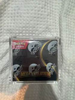 Pokemon TCG Mega Evolution Booster Box Sealed with Acrylic Case - Image 1
