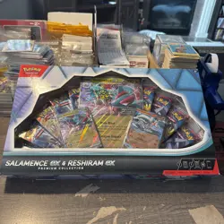 POKEMON TCG SALAMENCE EX & RESHIRAM EX PREMIUM COLLECTION BOX FACTORY SEALED NEW - Image 1