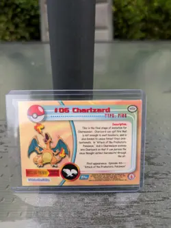 Silver Foil | Blue Logo - 1st Run | Pokemon 1999 Topps TV | Charizard #6 - Image 2