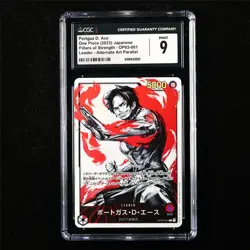 CGC 9 MINT 2023 One Piece JPN Portgas D. Ace OP03-001 L (Alt Art) - Image 1