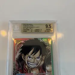 BGS 9.5 ONE PIECE Romance Dawn Monkey D. Luffy OP01 003 Alt Art Lead Pre Errata - Image 3