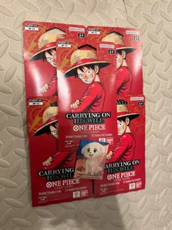 One Piece (OP-13) Carrying on His Will Sleeved Booster Packs Lot of 5 Bandai - Image 1