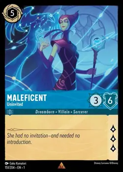 Maleficent - Uninvited 151/204 Rare The First Chapter Disney Lorcana - Image 1