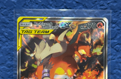 Pokemon Reshiram & Charizard GX SM201 Sun & Moon Black Star Promo Holo Card - Image 3