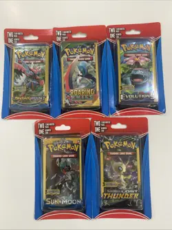 Lot Of 5 Pokemon TCG 2 Per Pack Booster Packs +Foil Cards Brand New Sealed XY - Image 1